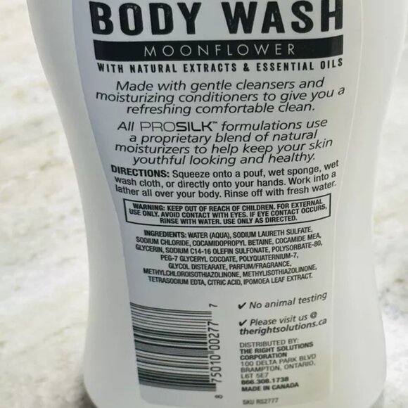 Pro Silk Moonflower Moisturizing Body Wash 24 OZ Bottles--3PACK!!! - Picture 2 of 5